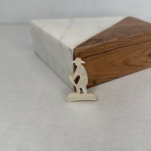 Antique 1920s MOP Mother Of Pearl Lady C Clasp Pin Brooch lot B9